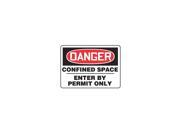ACCUFORM SIGNS Danger Sign 10 x 14In R and BK WHT PLSTC MCSP001VP