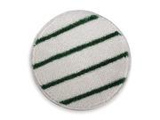 RUBBERMAID 19 White Green Carpet Bonnet with Strips FGP26900WH00