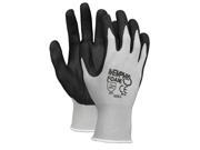 MCR Safety 9673S Economy Foam Nitrile Gloves Small Gray Black Dozen