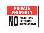 ACCUFORM SIGNS MATR969VS Private Property Sign Adhsv Vnyl 10x14In