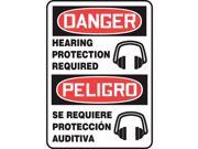ACCUFORM SIGNS SBMPPA023VP Danger Sign Plastic 14x10 In Bilingual