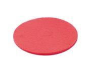 Standard Buffing Floor Pads 12 Diameter Red 5 Carton 4012RED