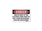 LYLE Danger Sign 14x10 In. English U1 1084 RD_14X10