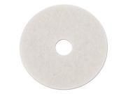 Standard Polishing Floor Pads 14 Diameter White 5 Carton 4014 WHI