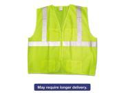 ANSI Class 2 Deluxe Style Vest 3X Large 4X Large Lime Green Silver 22839