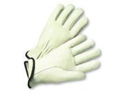 West Chester 999 White Small Cowhide Leather Driver s Gloves Uncoated 12PR.