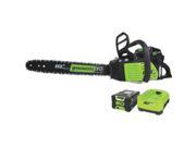 Greenworks 2000002 80V Cordless Lithium Ion Pro 18 in. Chainsaw