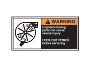 ACCUFORM SIGNS Label CEMA 2 1 2x5 Warning Exposed PK5 LECN369