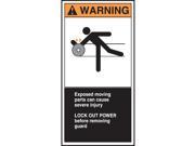 ACCUFORM SIGNS Label CEMA 3x6 Warning Exposed PK5 LECN374