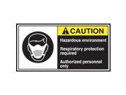 ACCUFORM SIGNS Label CEMA 2 1 2x5 Caution Hazard PK5 LECN684