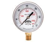 WINTERS Gauge Pressure 0 to 160 psi 4 1 2 in. PCT324LF