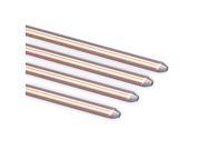 Pointed End Ground Rod 8 ft. 5 8 Diameter Copper Bonded Steel UL