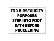 ACCUFORM SIGNS 219063 7X10A Biosecurity Sign Aluminum 7x10 In.