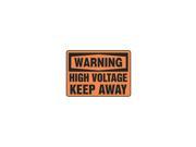 Warning Sign Accuform Signs MELC324VS 10 Hx14 W