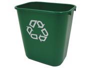 RUBBERMAID FG295606GRN Recycling Container 7 gal Green