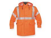 Nasco Arc Flash Rain Jacket with Hood Orange Flame Resistant 3XL 4503JFO3