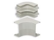 PVC Internal Elbow Base and Cover For Use With Wall Trak® Raceway White