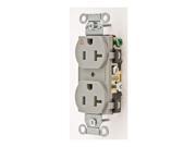 HUBBELL WIRING DEVICE KELLEMS Receptacle IG20CRGRY