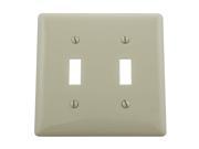 Wallplate Toggle 2 Gang Ivory HUBBELL ELECTRICAL PRODUCTS Standard Switch Plates