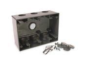 Bell Weatherproof Electrical Box 3 Gang 7 Inlet Aluminum 5390 0