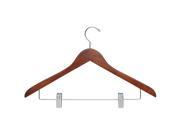 HONEY CAN DO Wood Wood Suit Hangers with Cherry Finish; PK12 HNGT01210