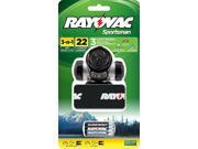 Rayovac Sportsman 22 Lumen 1AAA Headlight with Batteries SPHLTLED BB