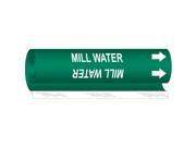 BRADY Pipe Markr Mill Water Gn 1 1 2to2 3 8 In 5725 I