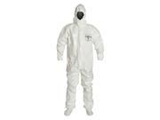 Dupont Coverall with Elastic Cuff White L Tychem® SL SL128TWHLG000600