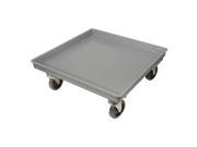 22 x 22 x 4 1 2 Plastic Dish Dolly with 0 Compartments Gray