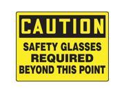 ACCUFORM SIGNS Caution Sign Safety Glasses Req 24x36 In MPPE787VP