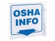 ZING Information Sign 7 x 7In BL WHT ENG OSHA 2547