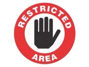 INCOM MANUFACTURING Safety Floor Sign Restricted Area FS1025V