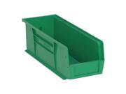 QUANTUM STORAGE SYSTEMS QUS234GN Hang and Stack Bin 14 3 4 In L Green