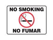 ACCUFORM SIGNS No Smoking Sign 7 x 10In R and BK WHT AL SBMSMK427MVA