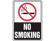 ACCUFORM SIGNS No Smoking Sign 10 x 7In R and BK WHT MSMK509VS