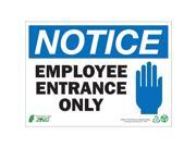ZING 2141 Notice Sign 10 x 14In BL and BK WHT ENG