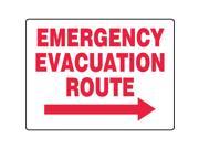 ACCUFORM SIGNS Facility Sign Evacuation Rt Arrow 24 x36 MEXT599VP