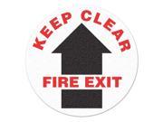 INCOM MANUFACTURING Safety Floor Sign Keep Clear Fire Exit FS1018V
