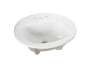 ZURN INDUSTRIES Z5114 Lavatory Sink Without Faucet 20 inL Oval G0173671