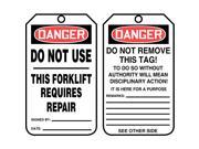 Danger Tag Accuform Signs TRS327FTP 5 7 8 Hx3 3 8 W