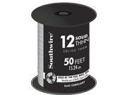 SOUTHWIRE COMPANY Solid THHN Building Wire White 50 ft. 12 AWG 11588137