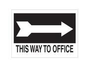 BRADY Directional Sign 10 x 14In BK WHT ENG 41037