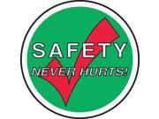 ACCUFORM SIGNS Floor Sign Safety Never 17 In. Dia. MFS2317