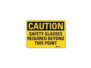 Lyle Safety Sign Safety Glasses 5inH x 7in W U4 1649 RD_7X5