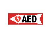 DEFIBTECH Safety Sign AED Left Arrow 4x12 In. DAC 232