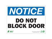ZING 2131 Notice Sign 10 x 14In BL and BK WHT ENG