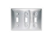 Toggle Switch Wall Plate Silver Number of Gangs 3 Weather Resistant No