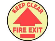 ACCUFORM SIGNS Floor Sign Keep Clear 17 In. Dia. MFS762