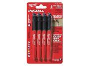 MILWAUKEE 48 22 3104 Industrial Marker Black Acrylic PK4