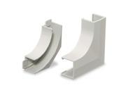 PVC Flat Elbow Base and Cover For Use With Premise Trak® Raceway White